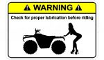 Lubrication Quad Sticker Pack