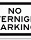 No Overnight Parking Sign 3