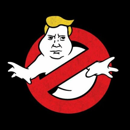 No Trump Ghostbuster Logo Sticker