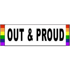 out and proud bumper sticker