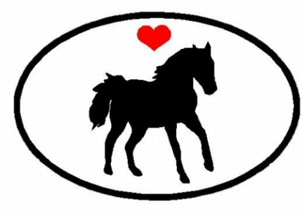 Oval Horse Decal 2