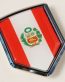 Peru Peruvian Flag Crest Car Chrome Emblem 3D Decal Sticker