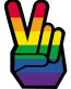 pride peace hand sticker
