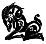 ram deer kneel decal 99 LEFT