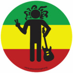 rasta man peace sticker