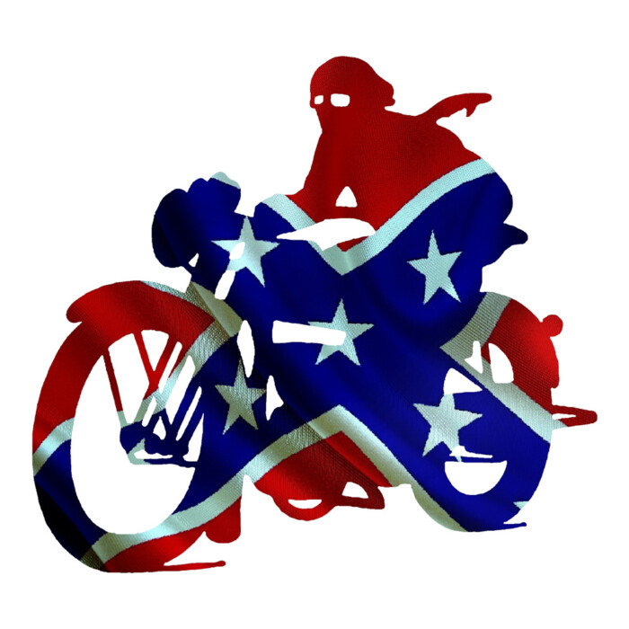 rebel flag motorcycle sticker