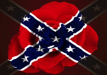 rebel rose battle flag sticker