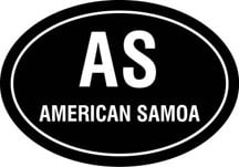 America Samoa Oval Decal