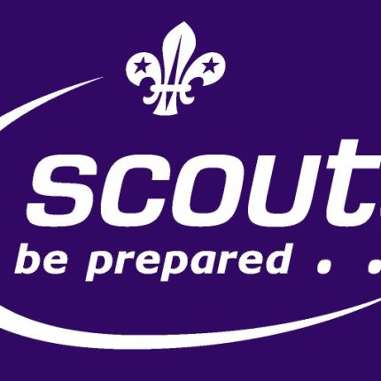 scouts be prepared logo purple and white decal