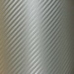 Carbon Fiber Adhesive Vinyl Sheet Decal SILVER