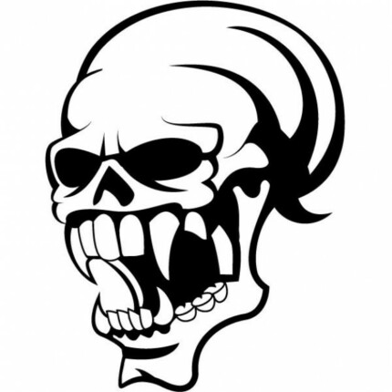 skull die cut decal 66