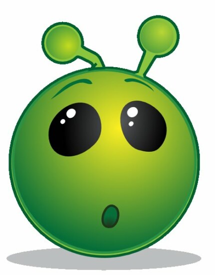 smile alien-head cartoon sticker 09