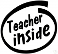 Teacher Inside Funny Sticker