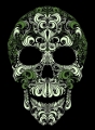 the traditional pattern skull sticker