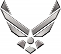 USAF wings logo chrome looking sticker
