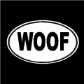 Oval Woof Decal