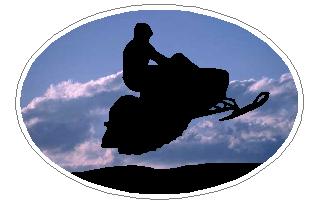 Oval Snowmobile Decal