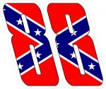 88_confederate_nascar sticker