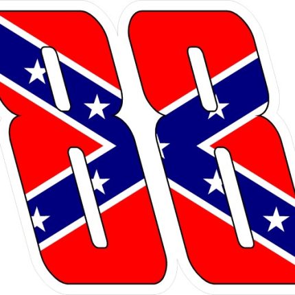 88_confederate_nascar sticker