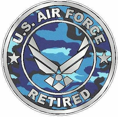 AIR FORCE RETIRED camo blue