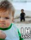 Angry Child at the Beach Sticker