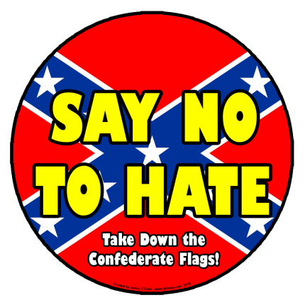 Anti-Confederate Flag Badge