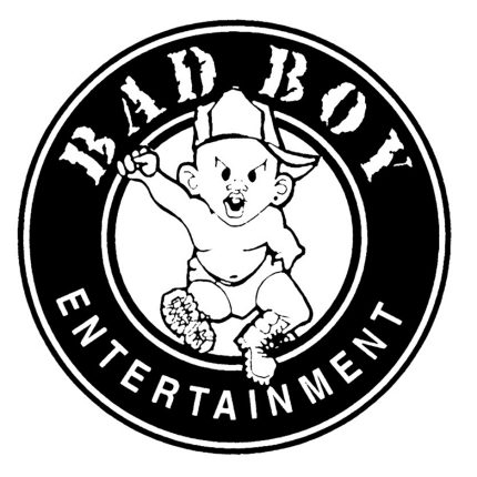 bad-boy-records-logo Round B&W Sticker