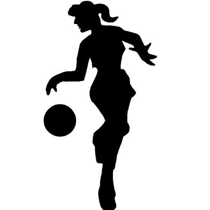 Basketball Girl Adhesive Vinyl Decal