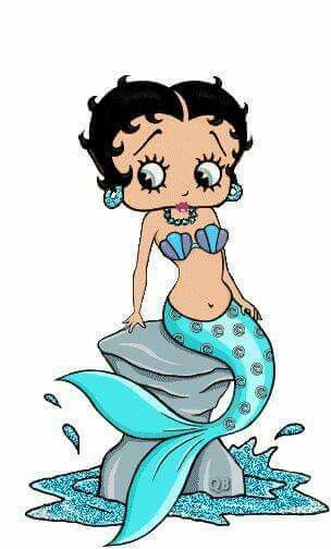 betty boop mermaid sticker