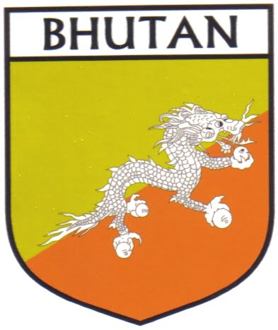 Bhutan Flag Crest Decal Sticker