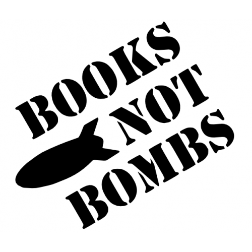 Books Not Bombs Decal