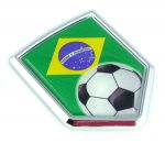 Brazil Soccer 3D Advesive Auto Emblem