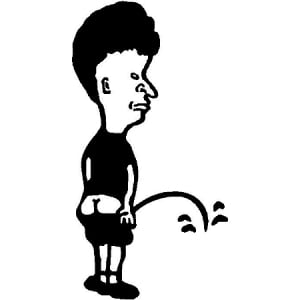 Butthead Peeon Decal