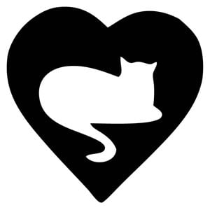 Cat in Heart Vinyl Decal