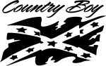 country boy rebel flag die cut decal