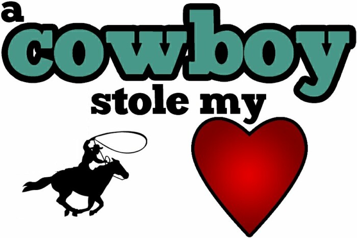 cowboy stole my heart sticker
