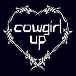 Cowgirl Up Barbwire Heart Decal