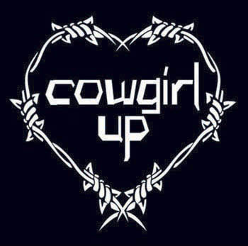 Cowgirl Up Barbwire Heart Decal