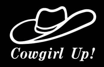 Cowgirl Up Vinyl Western Rodeo Decal
