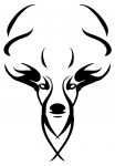 deer head design die cut deer hunting sticker