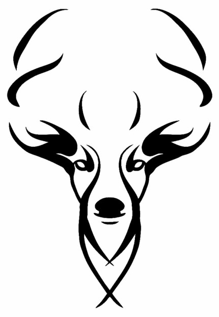 deer head design die cut deer hunting sticker