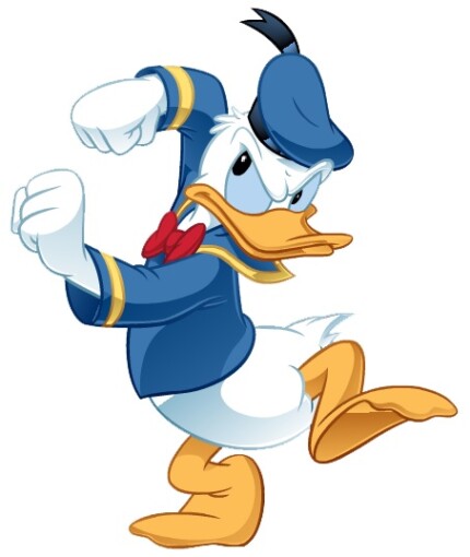 Donald-Duck mad funny cartoon car sticker