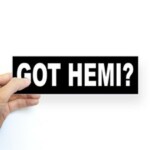 got hemi b&w bumper sticker