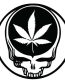 greatful dead weed peace decal