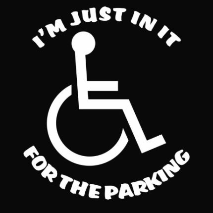 Handicap Parking Die Cut Vinyl Decal Sticker