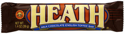 heath-bar package sticker