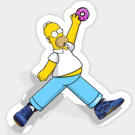 Homer JUMPMAN for Donut Sticker