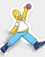 Homer JUMPMAN for Donut Sticker