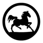 Horse Trotting Circle Decal