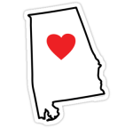 Love Alabama Sitcker
